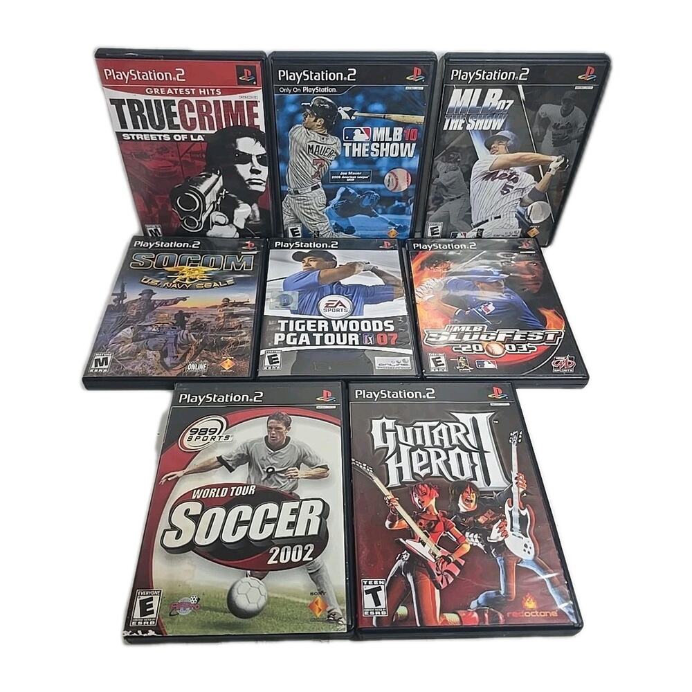 Lot of 8 Popular Sony PlayStation 2 PS2 Games 7 Are Complete All Tested And Work